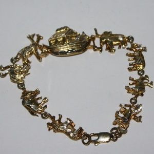 STUNNING Noahs arch sterling silver gold bracelet
